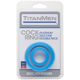 Titanmen Cock Ring Platinum Silicone Double Pack