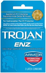 Trojan Enz Armor Spermicidal Lubricated  Condoms