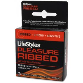 Lifestyles Pleasure Ribbed Condoms