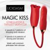 Magic Kiss Kissing Clitoral Stimulator With  Thrusting Vibrator