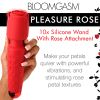 Pleasure Rose 10x Silicone Wand With Rose  Attachment