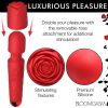 Pleasure Rose 10x Silicone Wand With Rose  Attachment