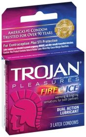 Trojan Fire and Ice Dual Action Lubricated Condoms