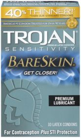 Trojan Sensitivity Bareskin Lubricated Condoms