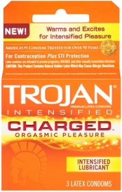 Trojan Intensified Charged Orgasmic Pleasure Condoms