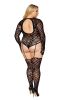 Teddy Bodystocking With Fingered Gloves