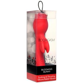 Blooming Bunny Sucking and Thrusting Silicone  Rabbit Vibrator