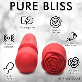 Pleasure Rose 10x Silicone Wand With Rose  Attachment