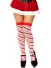 Candy Cane Lurex Striped Socks