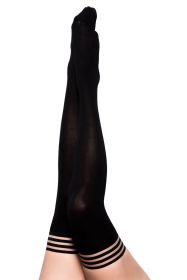 Dana Lynn (Option: Ribbed Thigh High  Size B  Black)