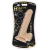 Pro Sensual Premium Silicone 8 Inch Dong With 3  Cockrings