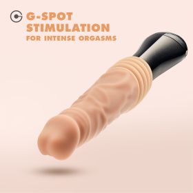 Dr. Skin Silicone (Option: Dr. Knight  Thrusting  Gyrating Vibrating Dildo  Beige)