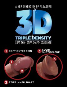 King Cock Plus Triple Density 8 Inch Cock (Option: Brown)