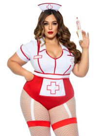 Plus Nurse Feelgood Sexy Costume (Option: 3x/4x  White / Red)