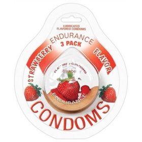 Endurance Condoms (Option: Strawberry  3 Pack)