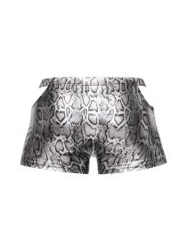 s'naked Pouch Short (Option: XLarge  Silver/black)