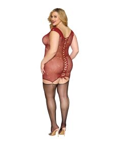 Garter Slip Dmnd (Option: One Size Queen  Red)