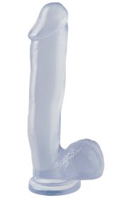 Basix Rubber Works 12 Inch Dong With Suction Cup (Option: Clear)