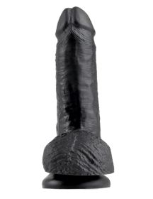 King Cock 7 (Option: Inch Cock With Balls  Black)