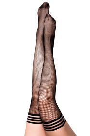 Sam (Option: Fishnet Thigh High  Size B  Black)