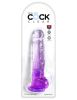 King Cock Clear 8 Inch With Balls