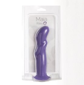 Riley Silicone Swirled Dong (Option: Neon Purple)