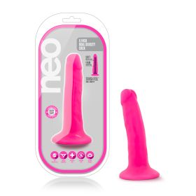 Neo (Option: 5.5 Inch Dual Density Cock  Neon Pink)