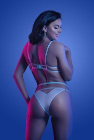 Prismatic Bra and Panty (Option: Medium/large  Light  Blue)