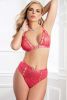 2 Pc High Waist Lace Jeweled Panty and Bra  Lingerie Set