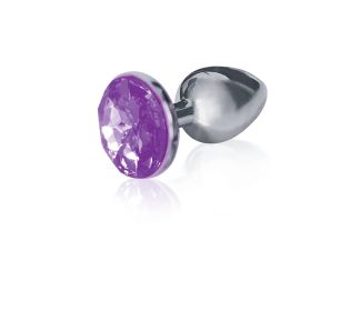 The 9's the Silver Starter Bejeweled Stainless Steel Plug (Option: Violet)