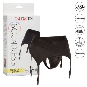 Boundless Thong With Garter (Option: L/xl  Black)