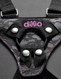 Dillio Pink (Option: 6 Inch Strapon Suspender Harness  Set)