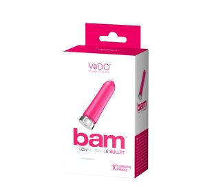 Bam Rechargeable Bullet (Option: Hot in Bed Pink)