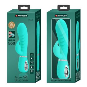 Prescott Super Soft Rabbit Silicone Vibrator (Option: Teal)