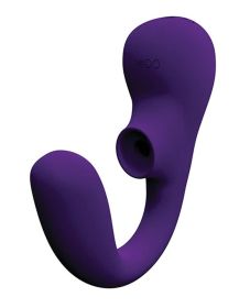 Suki Plus Rechargeable Dual Sonic Vibe (Option: Deep  Purple)