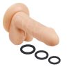 Pro Sensual Premium Silicone 6 Inch Dong With 3  Cockrings