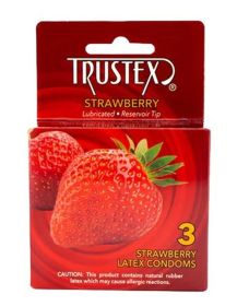 Trustex Flavored Lubricated Condoms (Option: 3 Pack  Strawberry)