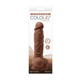 Colours (Option: Pleasures  Vibrating  5 Inch Dildo   Brown)