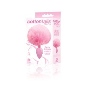 The 9's Cottontails Silicone Bunny Tail Butt Plug (Option: Pink)