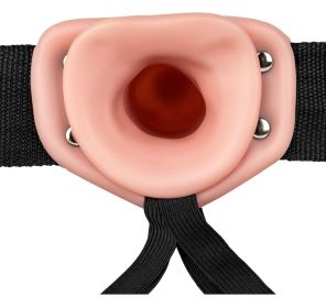 Vibrating Hollow Strap (Option: on No Balls 8 Inch  Flesh)