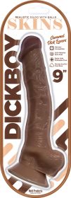 Dickboy (Option: Skins  Dildo With Balls  9 Inch   Caramel Dick Lovers)