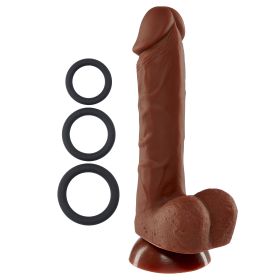 7 Inch Silicone Pro Odorless Dong (Option: Brown)