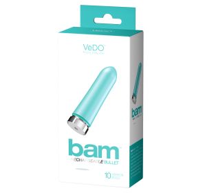 Bam Rechargeable Bullet (Option: Tease Me Turquoise)