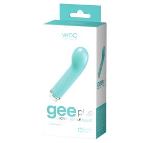 Gee Plus Rechargeable Mini Vibe (Option: Tease Me Turquoise)