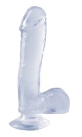 Basix Rubber Works (Option: 7.5 Inch Dong With Suction Cup  Clear)