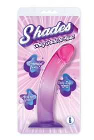 Shades, 8.25" Smoothie Jelly Tpr Gradient Dong (Option: Purple and Pink)