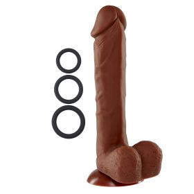 9 Inch Silicone Pro Odorless Dong (Option: Brown)