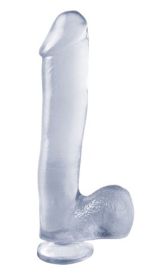 Basix Rubber Works (Option: 10 Inch Dong With Suction Cup  Clear)