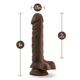 Dr. Skin Plus (Option: 9 Inch Posable Dildo With Balls   Chocolate)