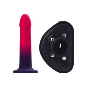 Duo Semi (Option: Realistic Dildo With Harness   Pink/purple)